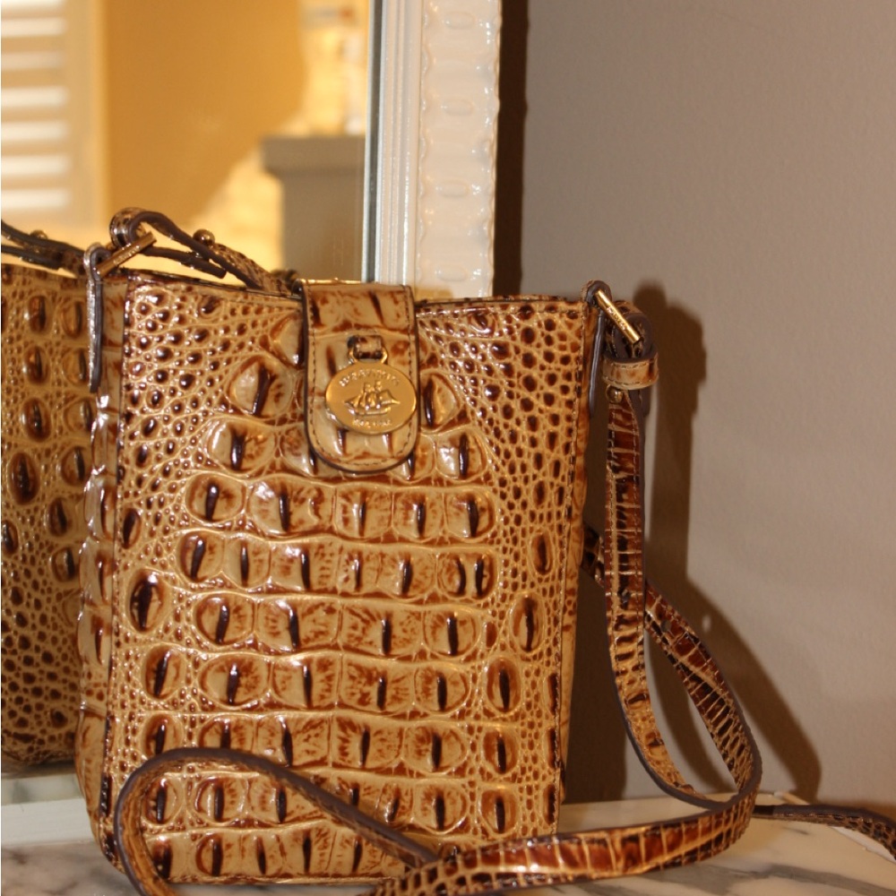 Brahmin Embossed Leather Shoulder Bag